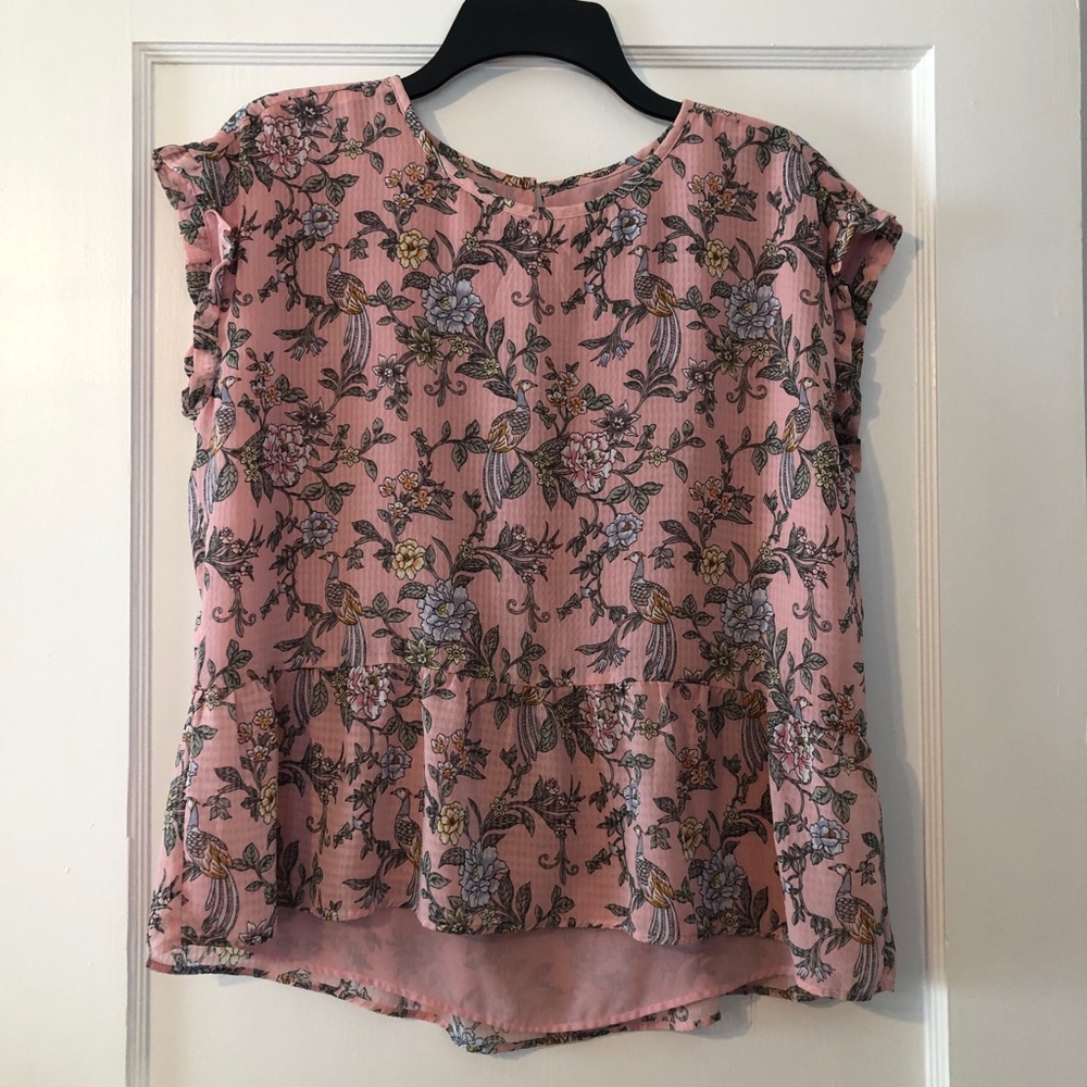 Pink Floral Petite Medium Blouse